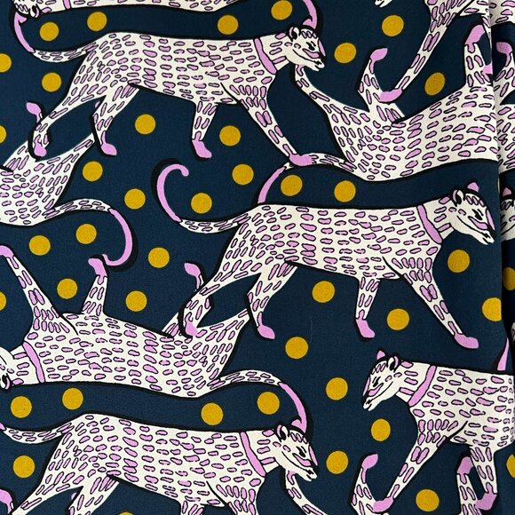 Kate Spade Panther Dot Wrap Top Novelty Print Cheetah Leopard Polkadot Blouse - Picture 10 of 11